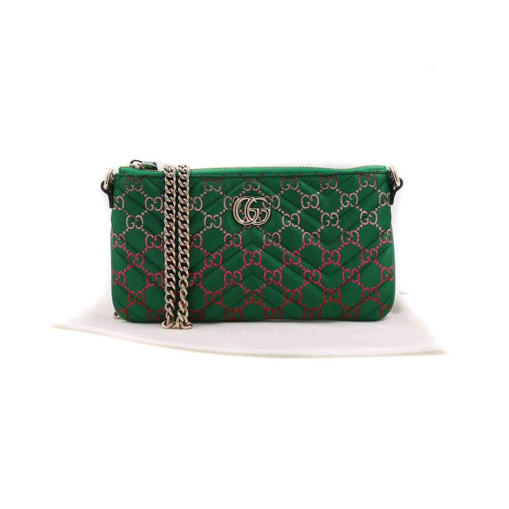 [Gucci-23119] Gucci GG Mini Crossbody bag Green 824950