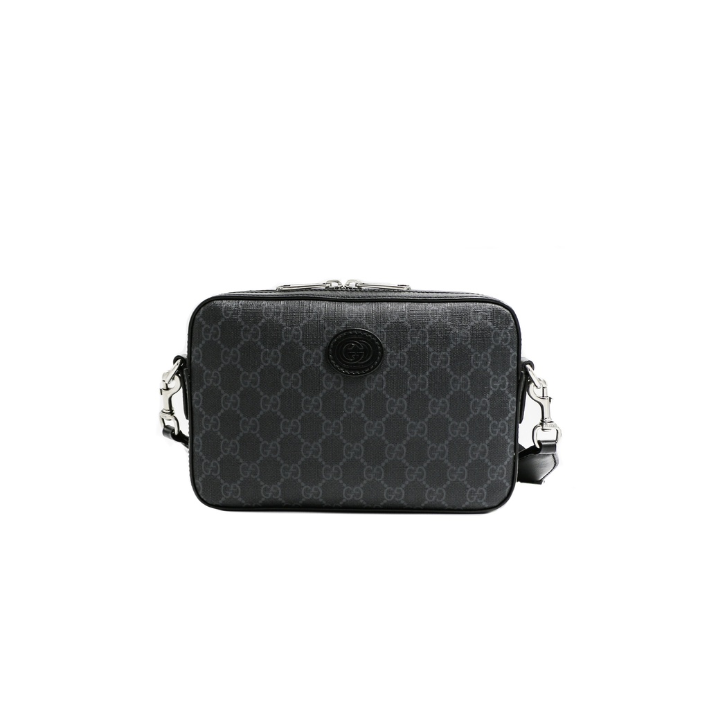 Gucci GG Supreme Canvas Shoulder Bag in Black 703468