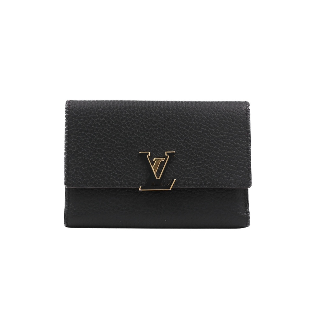 Louis Vuitton Capucines Compact Black/Pink Wallet