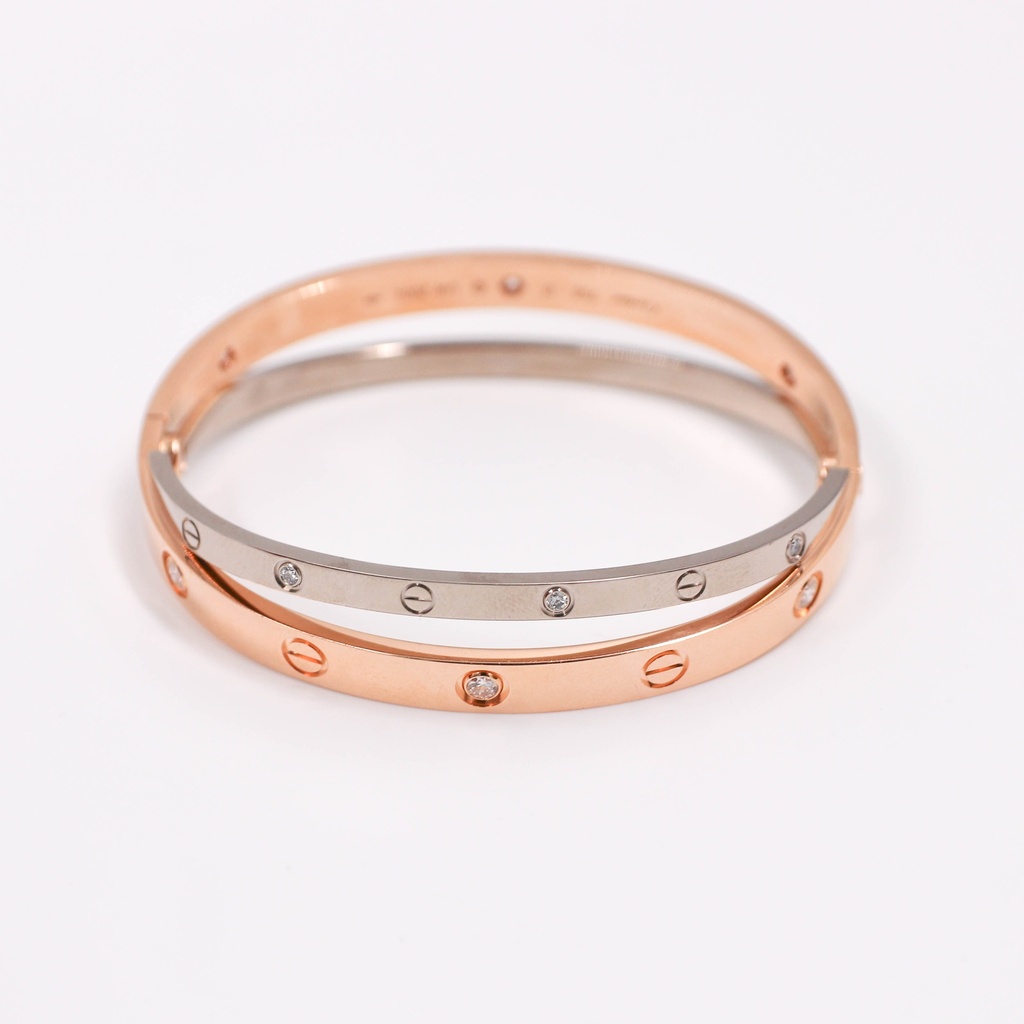 Cartier Love Double Bracelet 12PD 750PG/WG 17 UW2004 2011