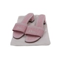 Christian Dior Dway Heeled Slide Pink In Size 37 1/2