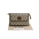 Gucci Belt Sling Leather GG Monogram Brown ‎746300