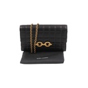 Yves Saint Laurent Le Maillon Quilted Leather Shoulder Bag Black