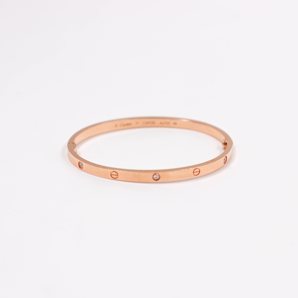 Cartier Love Bracelet Half Diamonds 6PD SM 750PG 17 LIW516 2020