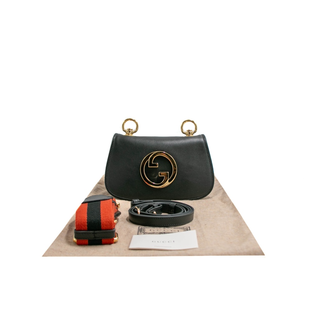 [Gucci-23593] Gucci Blondie Mini Crossbody Bag Black 698643
