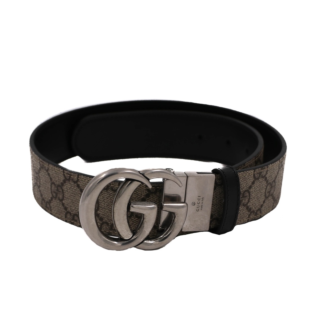[Gucci-23650] Gucci GG Supreme Reversible Belt In Size 75 30 627055