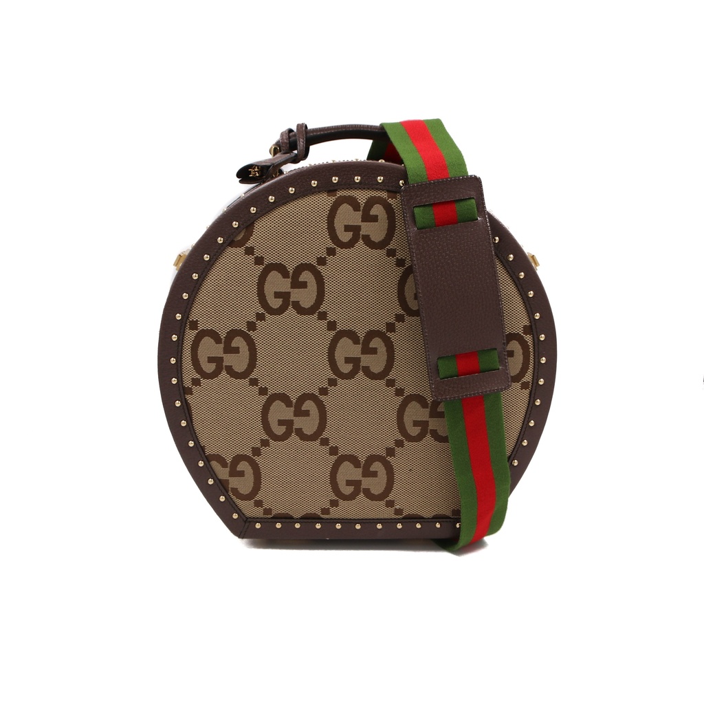 Gucci Savoy Large Hat Box Brown Supreme Leather 722182