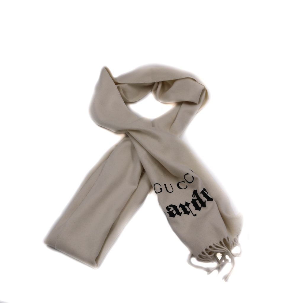 Gucci Garden Silk Scarf 507438 White