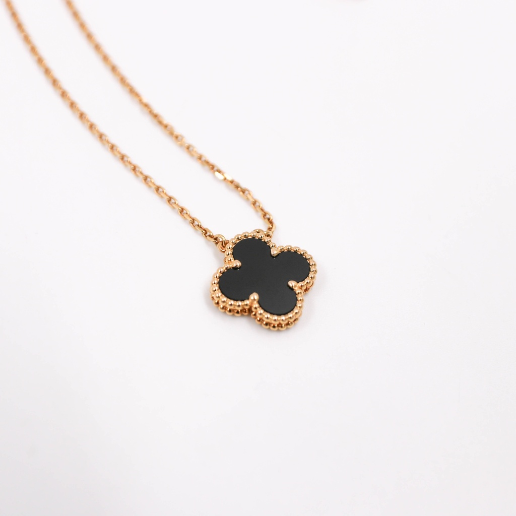 Van Cleef Vintage Alhambra Necklace Black Onyx JB228004 No Year