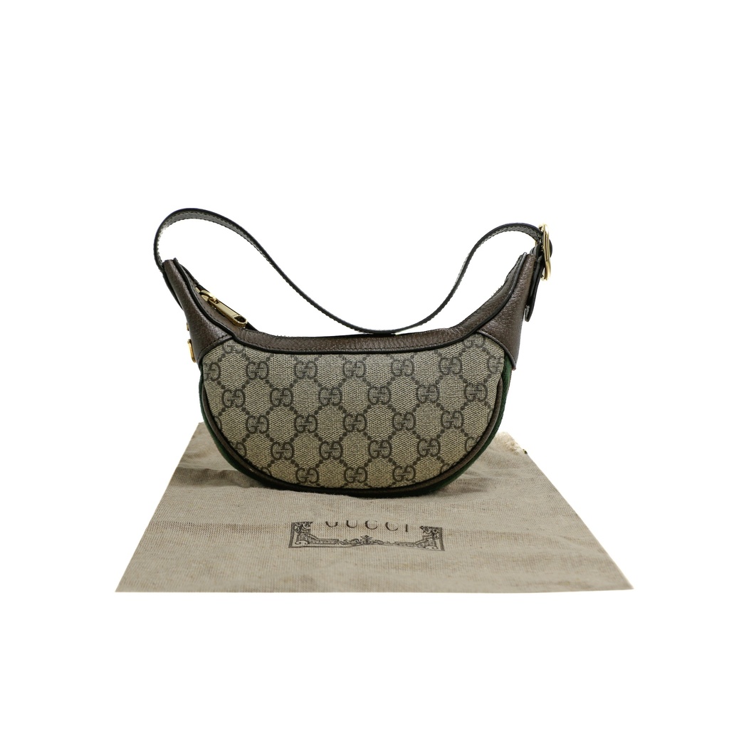 Gucci Ophidia Mini Beige And Ebony GG Supreme Canvas 658551