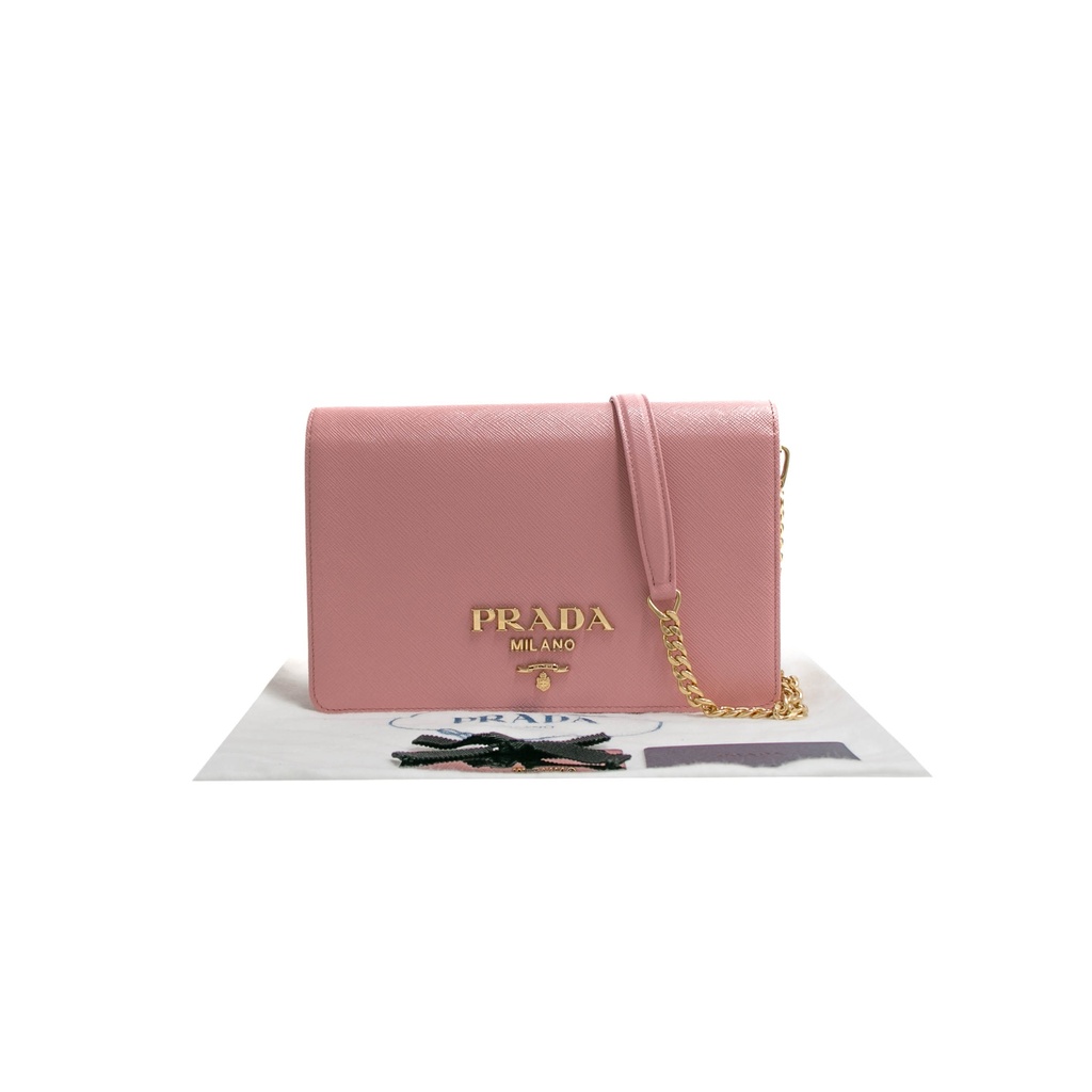 Prada Saffiano leather mini bag in the color Petal Pink