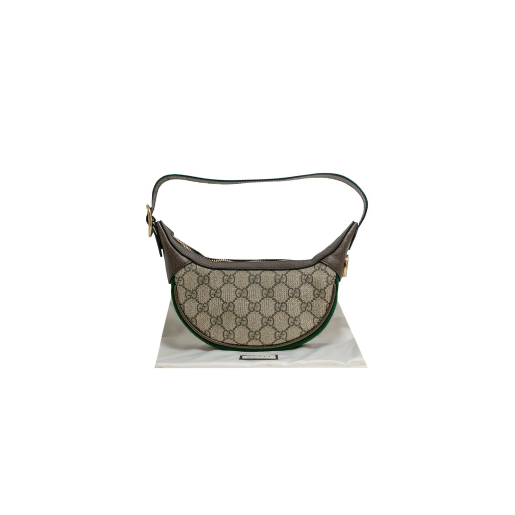 Gucci Ophidia Mini Beige And Ebony GG Supreme Canvas 658551