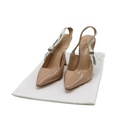 Christian Dior J'Adior Slingback Pump Nude Patent Calfskin In Size 37