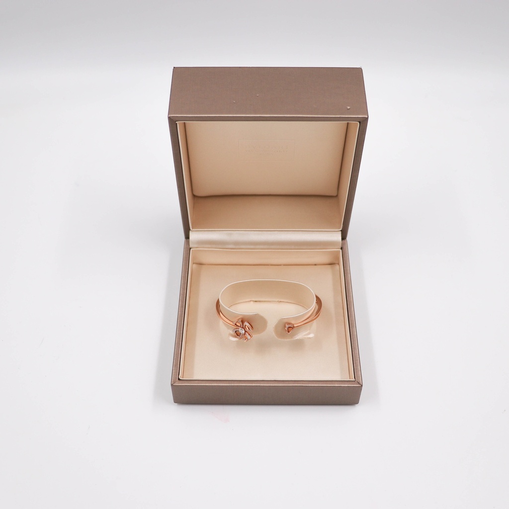 Bvlgari Fiorever Bracelet Diamond Open Bangle S 750PG RNCRNN