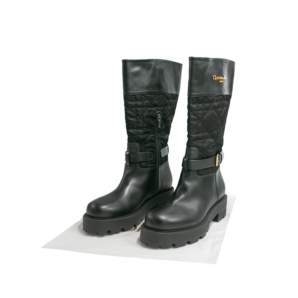 Christian Dior D-Town Boots Black In Size 38