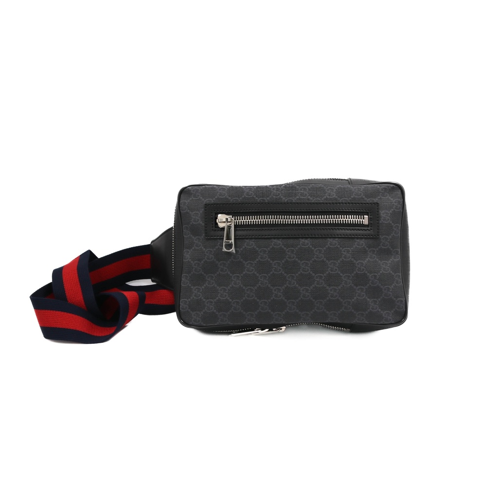 [Gucci-24143] Gucci GG Supreme Sling Bag Black 478325