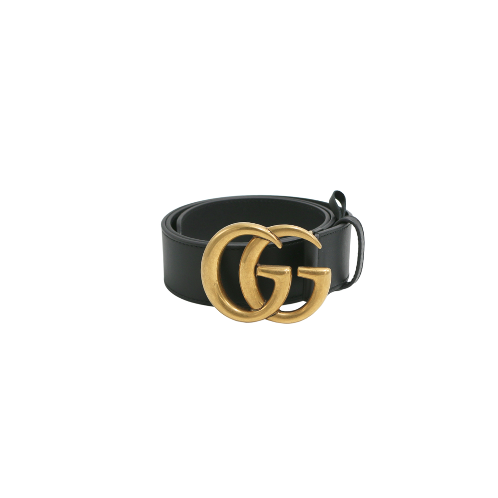 [Gucci-24167] Gucci 2015 Re-Edition Wide Leather Belt 400593 Size 80 32