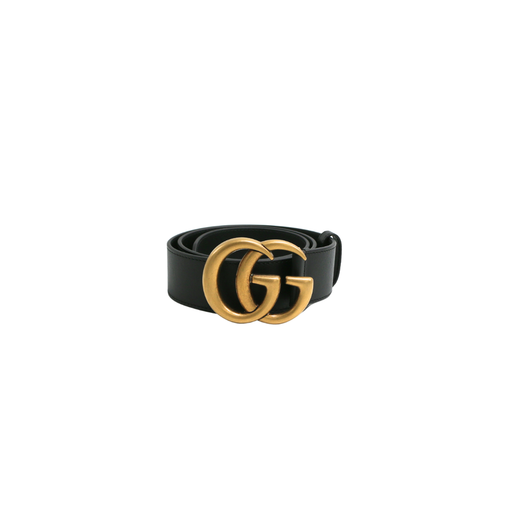[Gucci-24171] 2015 Re-Edition Wide Leather Belt 400593 85 32