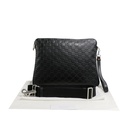 Gucci GG Emblem Medium Crossbody Bag Black 850214