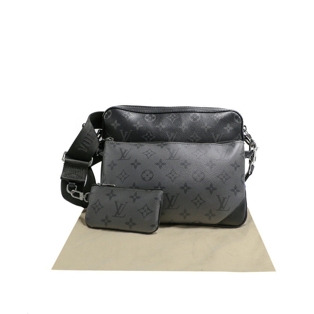 [Louis-Vuitton-24306] Louis Vuitton Monogram Eclipse Trio Messenger