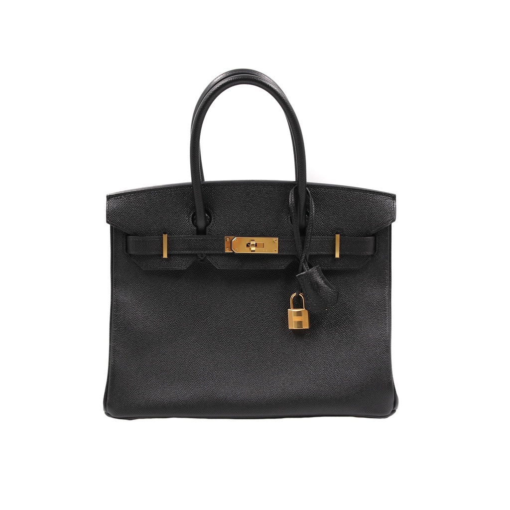 Hermes Birkin 30 Epsom Leather Gold Hardware Year 2018 Black