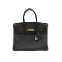 Hermes Birkin 30 Epsom Leather Gold Hardware Year 2018 Black
