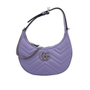 Guccci GG Marmont Half Moon Shaped Mini Bag Purple 699514