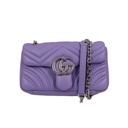 Gucci GG Marmont small shoulder bag in Light Purple Leather 837280