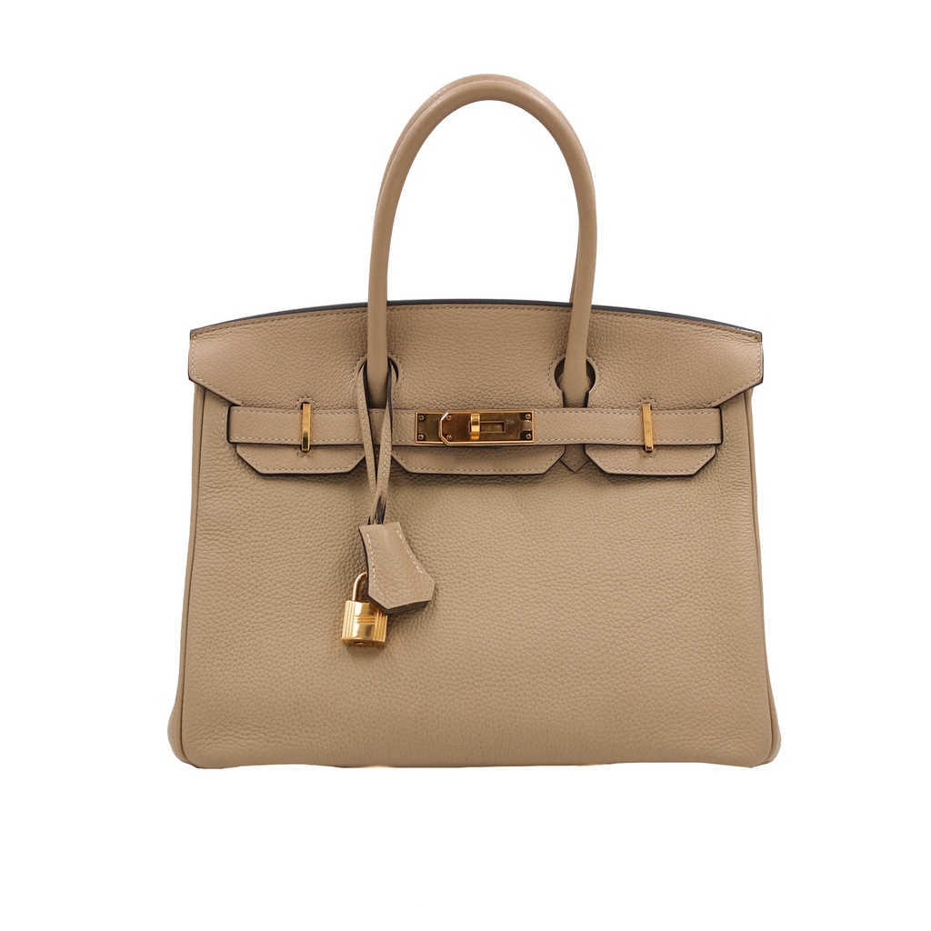 Hermes Birkin 30 Togo Leather Windbreaker Gray Gold Hardware Year 2016