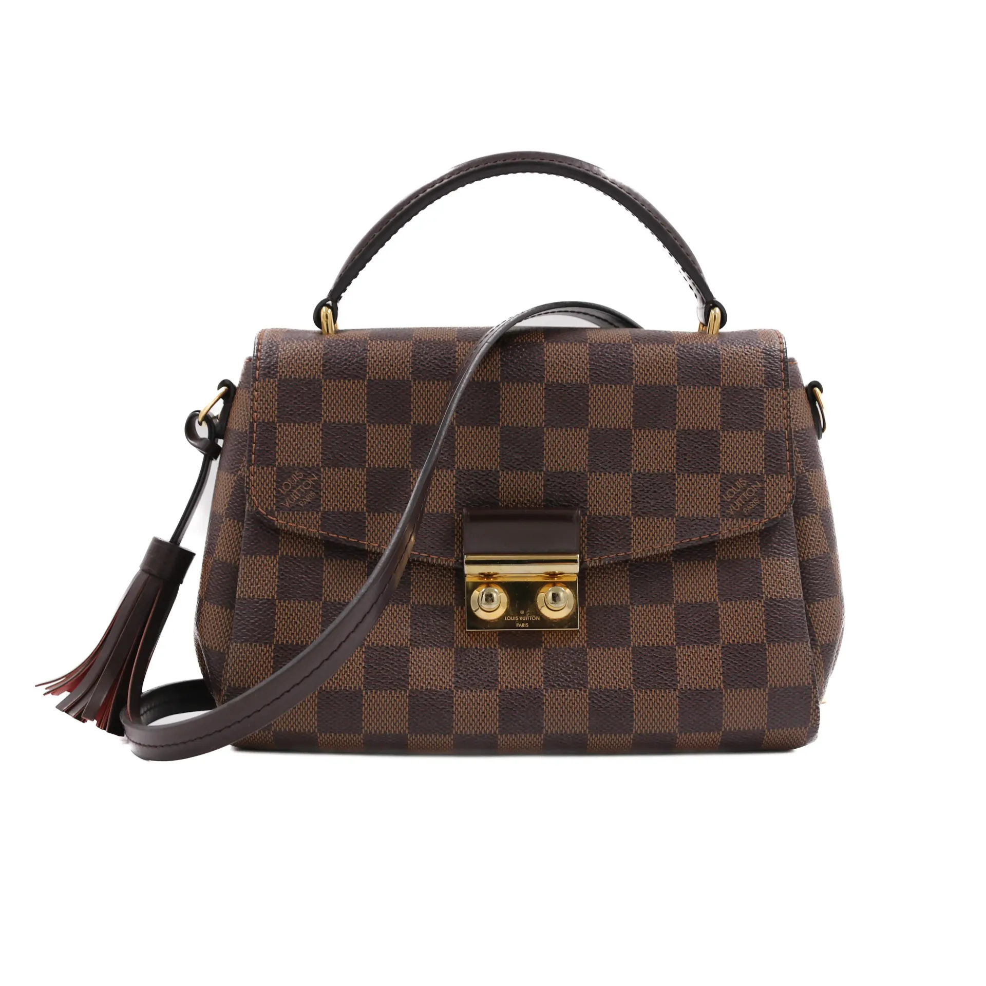 [Louis-Vuitton-24532] Louis Vuitton Damier Ebene Croisette Handbag