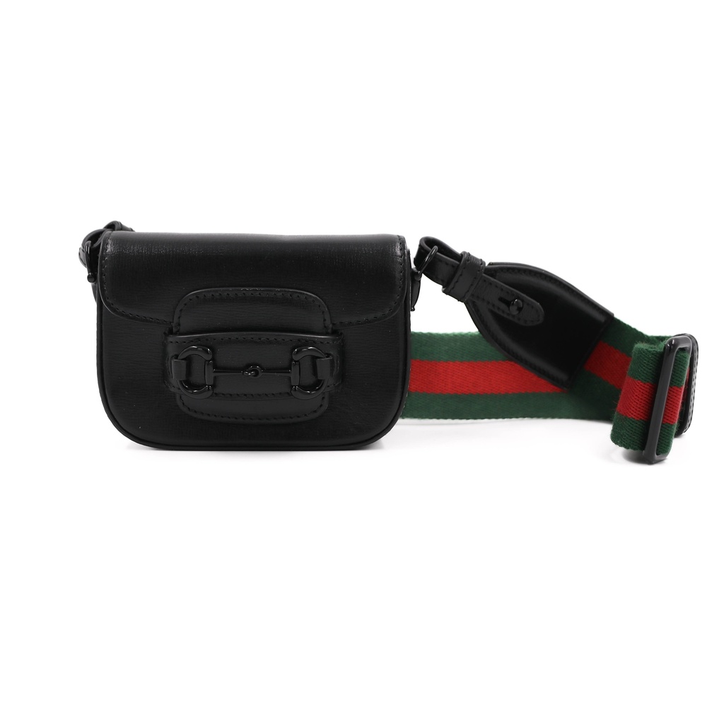 Gucci Horsebit 1955 Leather Shoulder bag Black 726863