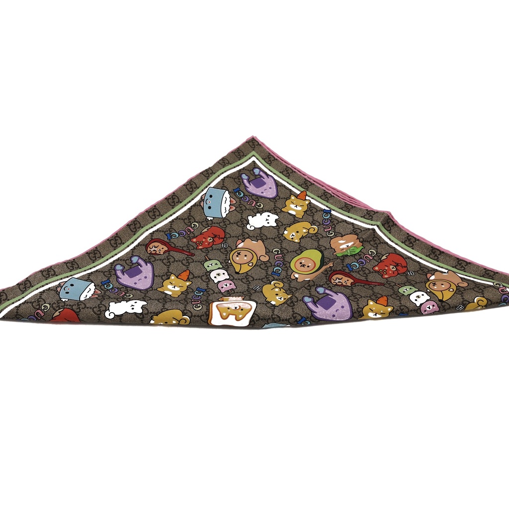 Gucci GG Multicolor Silk Scarf 736255 In Size 90x90