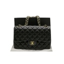 Chanel Classic Double Flap Lamskin Jumbo Black