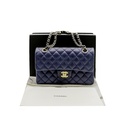 Chanel Classic Double Flap Caviar Small Blue Bag