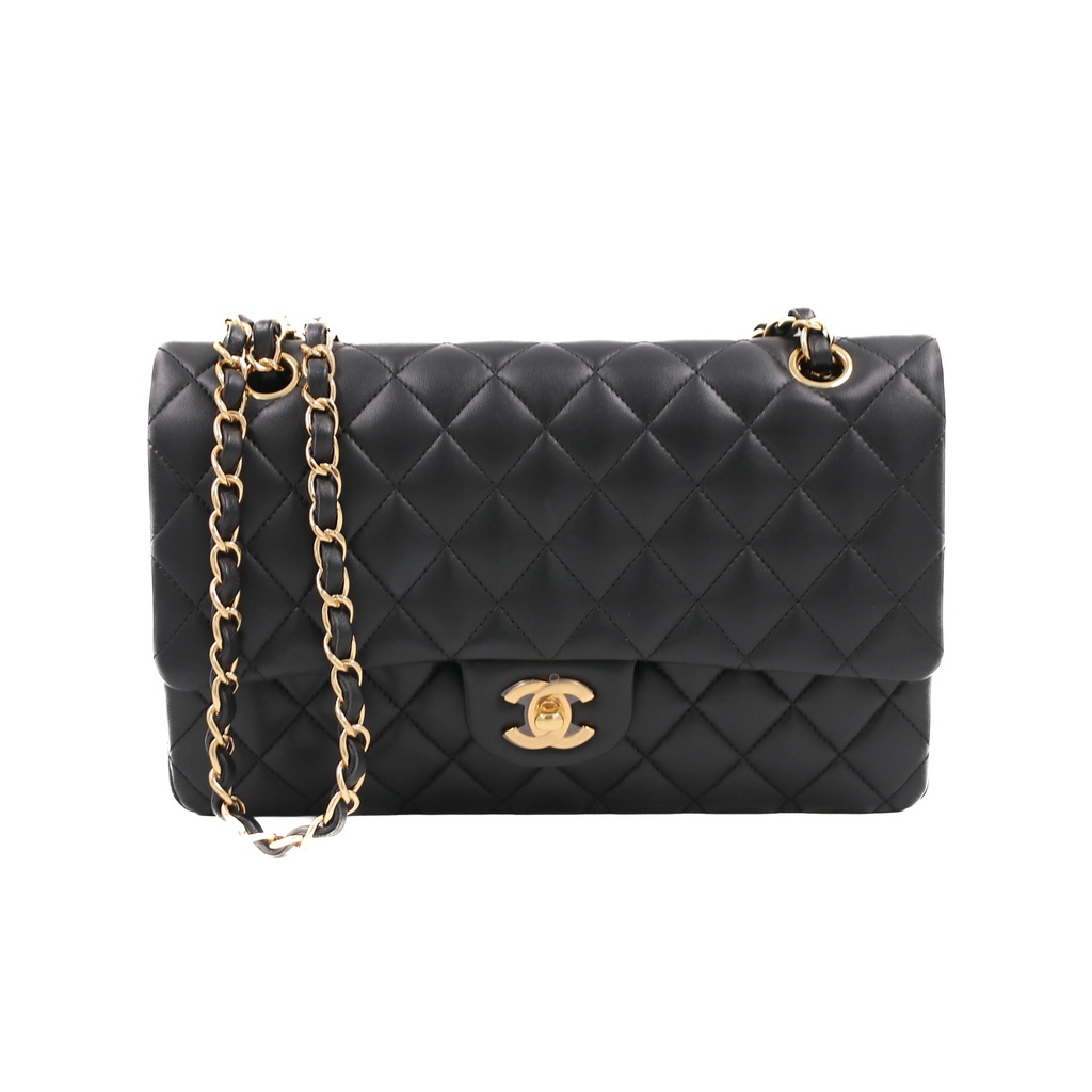 Chanel Classic Double Flap Lambskin Bag Black 