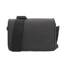 Gucci Gray GG Rubber Effect Leather Messenger 775097