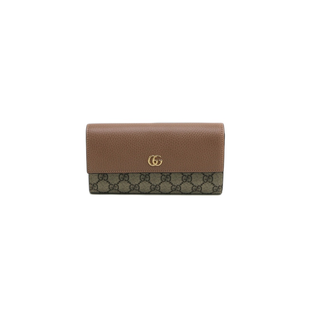Gucci Marmont Leather Continental Wallet Pink 456116