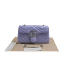 Gucci GG Marmont Small Shoulder Bag in Purple Leather 837280
