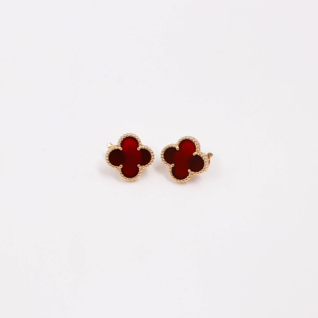 VCA Vintage Alhambra Earrings 750YG Carnelian JA288381 2018