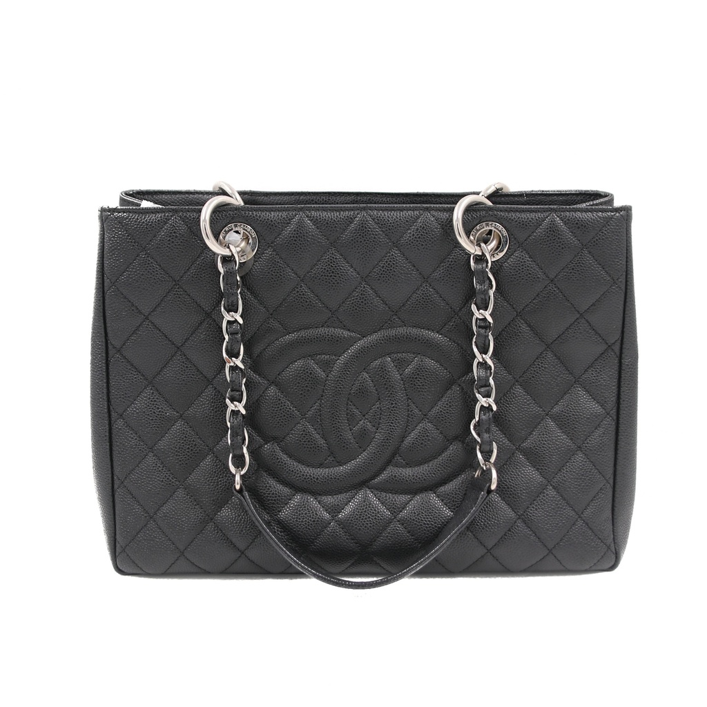 Chanel Caviar Grand Shopping Tote Black 