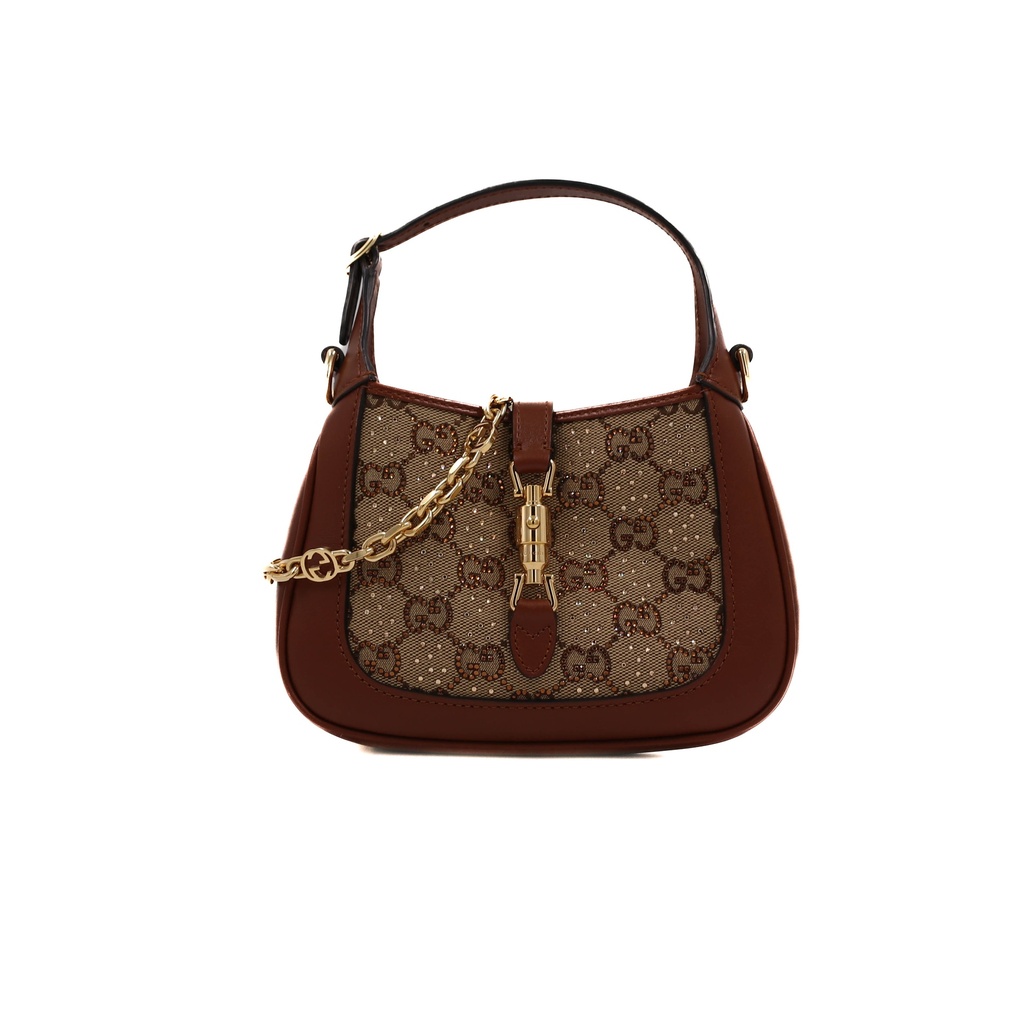 Gucci Crystal GG Canvas Jackie 1961 Mini Shoulder Bag 675799