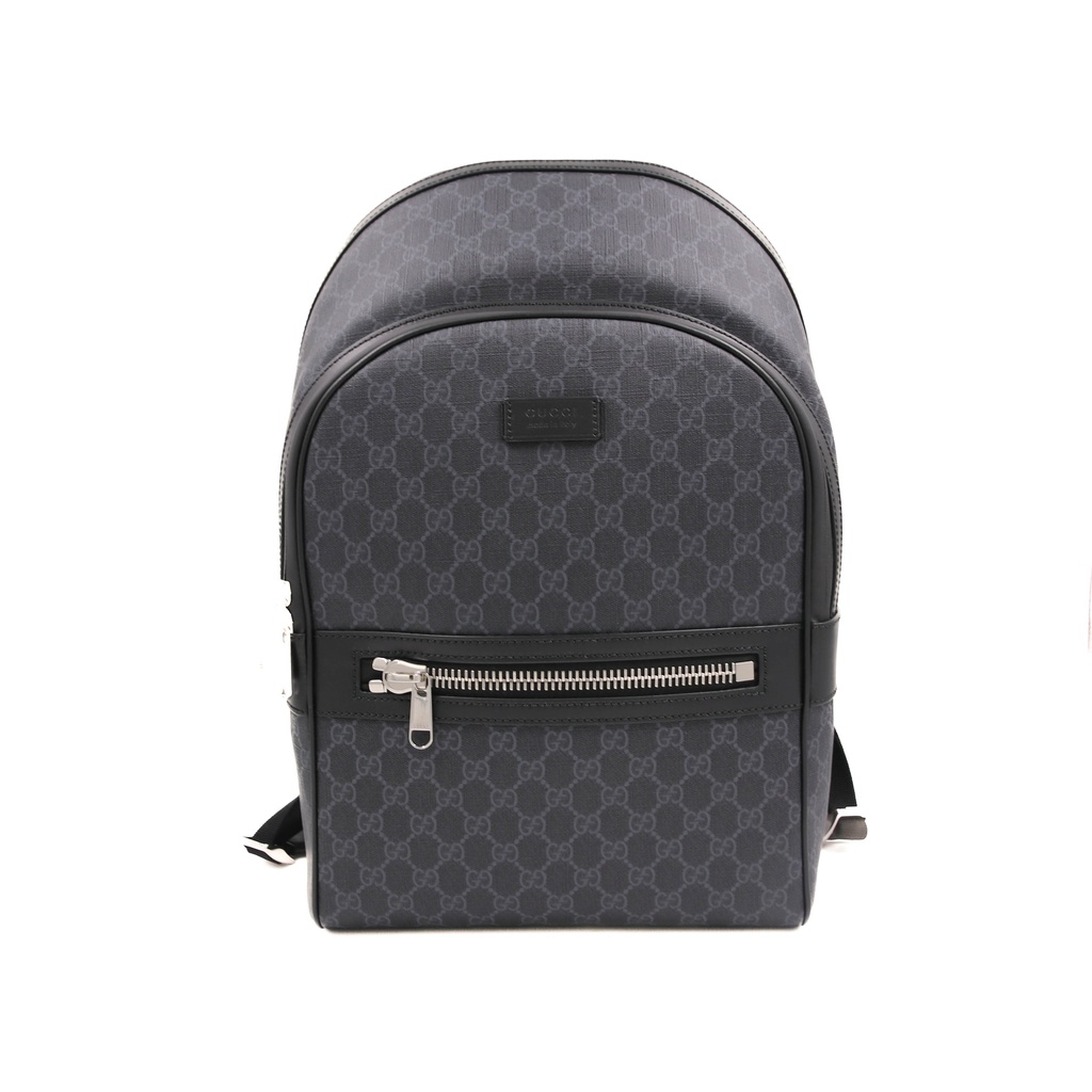 [Gucci-25087] Gucci GG Supreme Backpack Black 771158