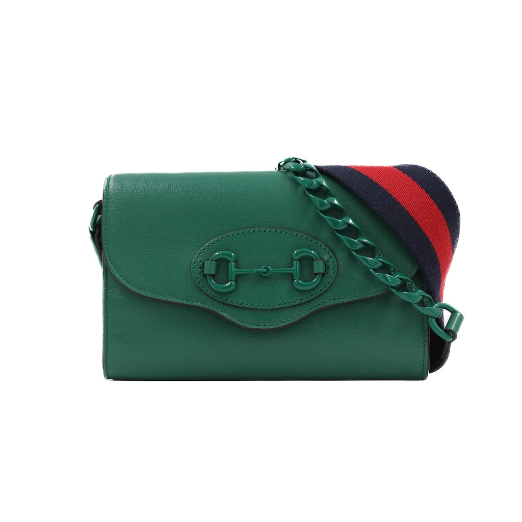 [Gucci-25100] Gucci Horsebit 1955 Mini Bag Green 724713