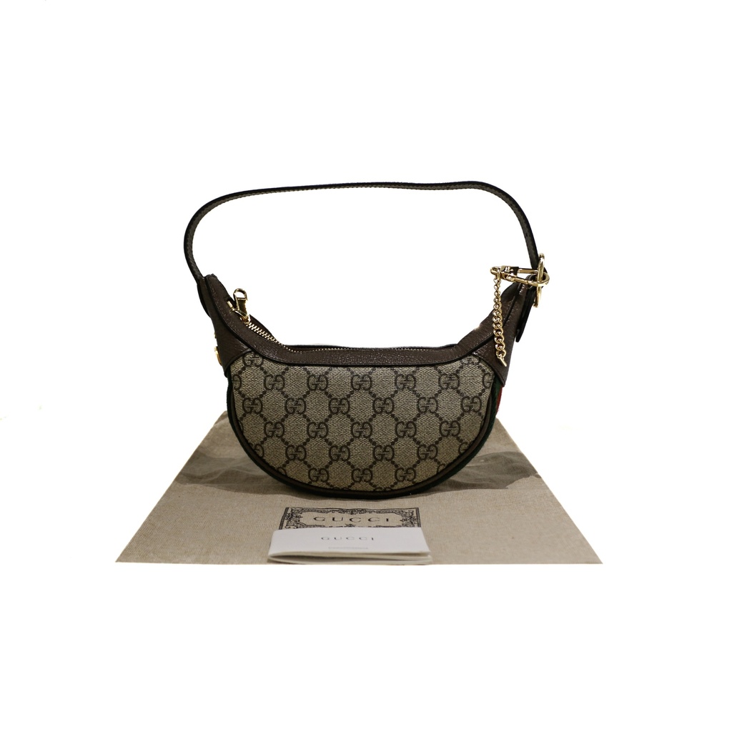 Gucci Ophidia Mini Beige and Ebony GG Supreme Canvas Handbag 658551