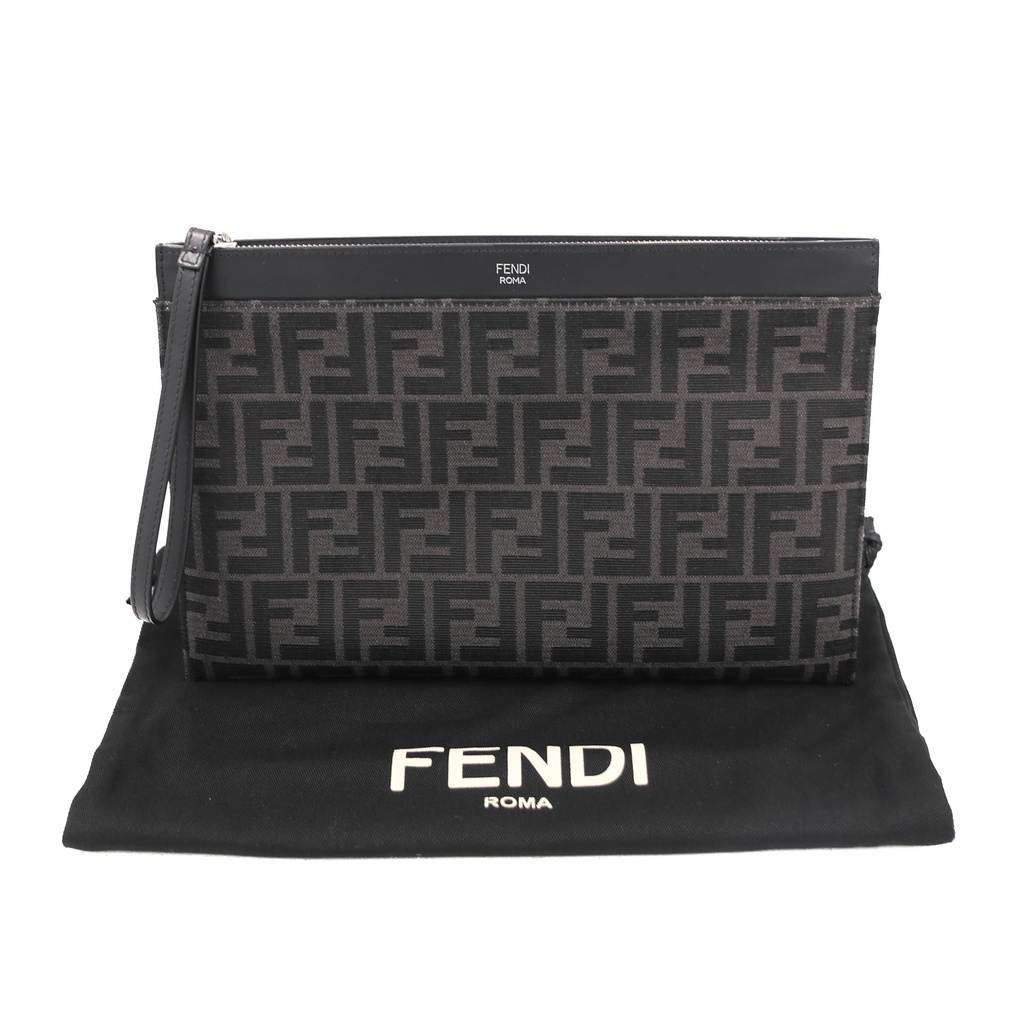 Fendi FF Flat Jacquard Pouch
