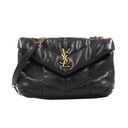 Yves Saint Laurent Loulou Puffer Quilted Shoulder Bag Black