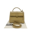 Yves Saint Laurent Saint Laurent Le Fermoir Small Calf Bag Leather Shoulder Bag in Beige