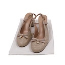 Christian Dior Ballet Slingback Pumps Lambskin Leather Beige Size 38