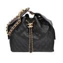 Chanel Black Caviar 25 Hobo Bag