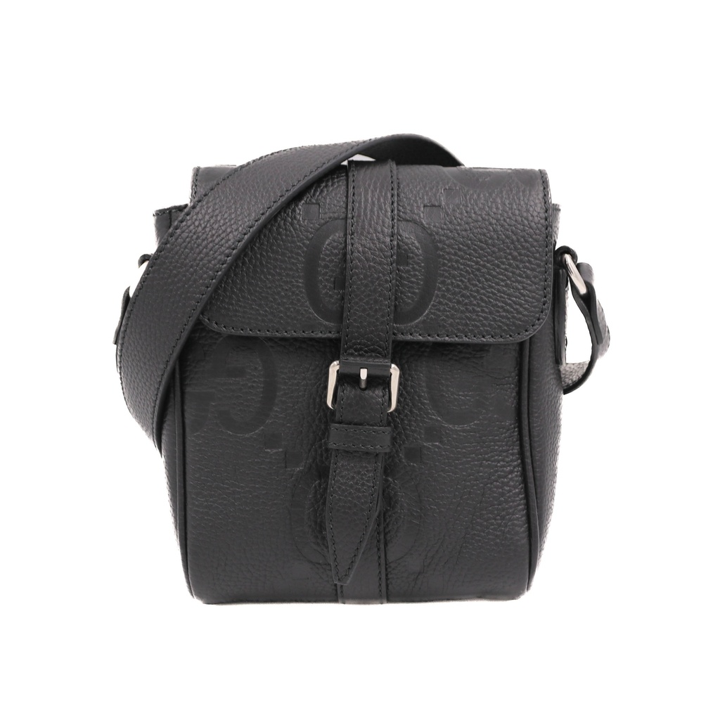 [Gucci-25563] Gucci Messanger Bag Jumbo GG Embossed Leather Crossbody